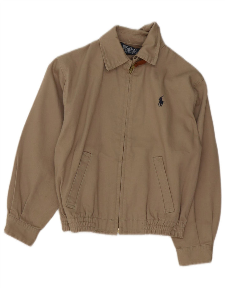 Giubbotto bomber da bambino Polo Ralph Lauren 8-9 anni in cotone beige