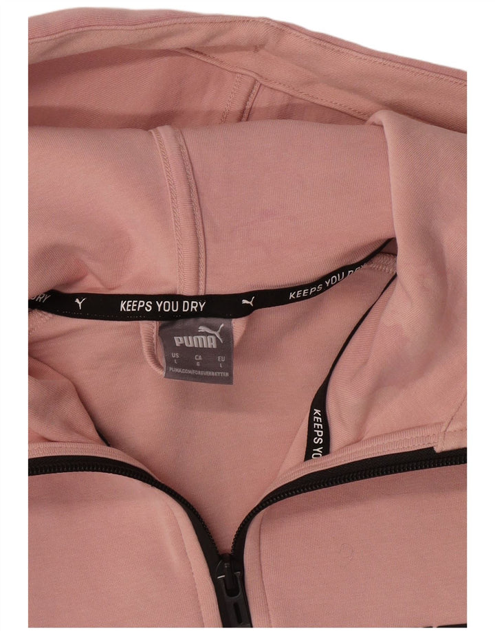 Felpa con cappuccio e zip da donna Puma UK 14 Large Rosa