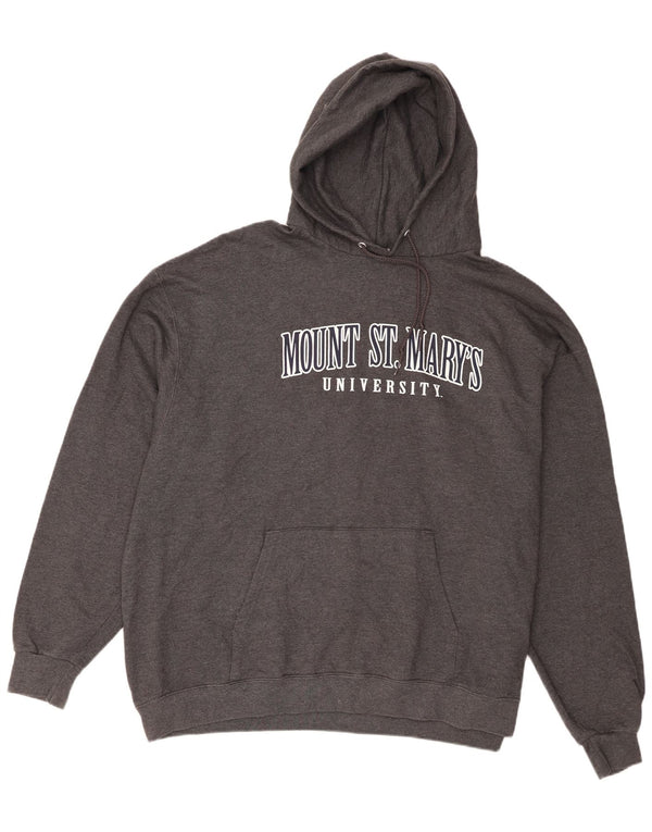 Felpa con cappuccio vestibilità regolare grafica Champion da uomo 3XL cotone grigio