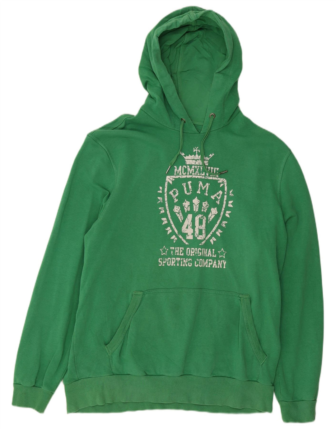 Felpa con cappuccio grafica da uomo Puma 2XL Verde
