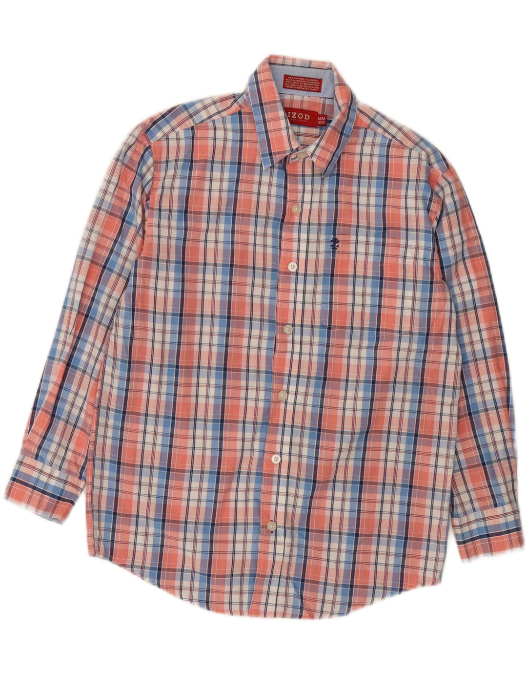 Camicia Izod per ragazzi 10-11 anni in cotone scozzese medio multicolore