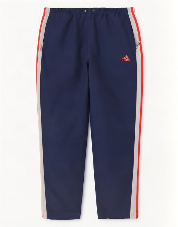 Pantaloni da tuta da uomo Adidas UK 44/46 Large Blu Navy Poliestere