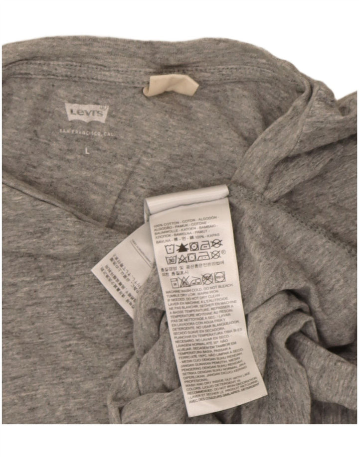 T-shirt grafica da uomo Levi's Top grande in cotone chiazzato grigio