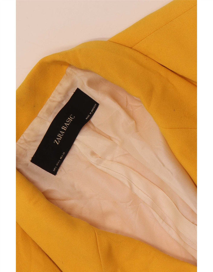 Giacca blazer doppiopetto da donna Zara UK 14 grande gialla