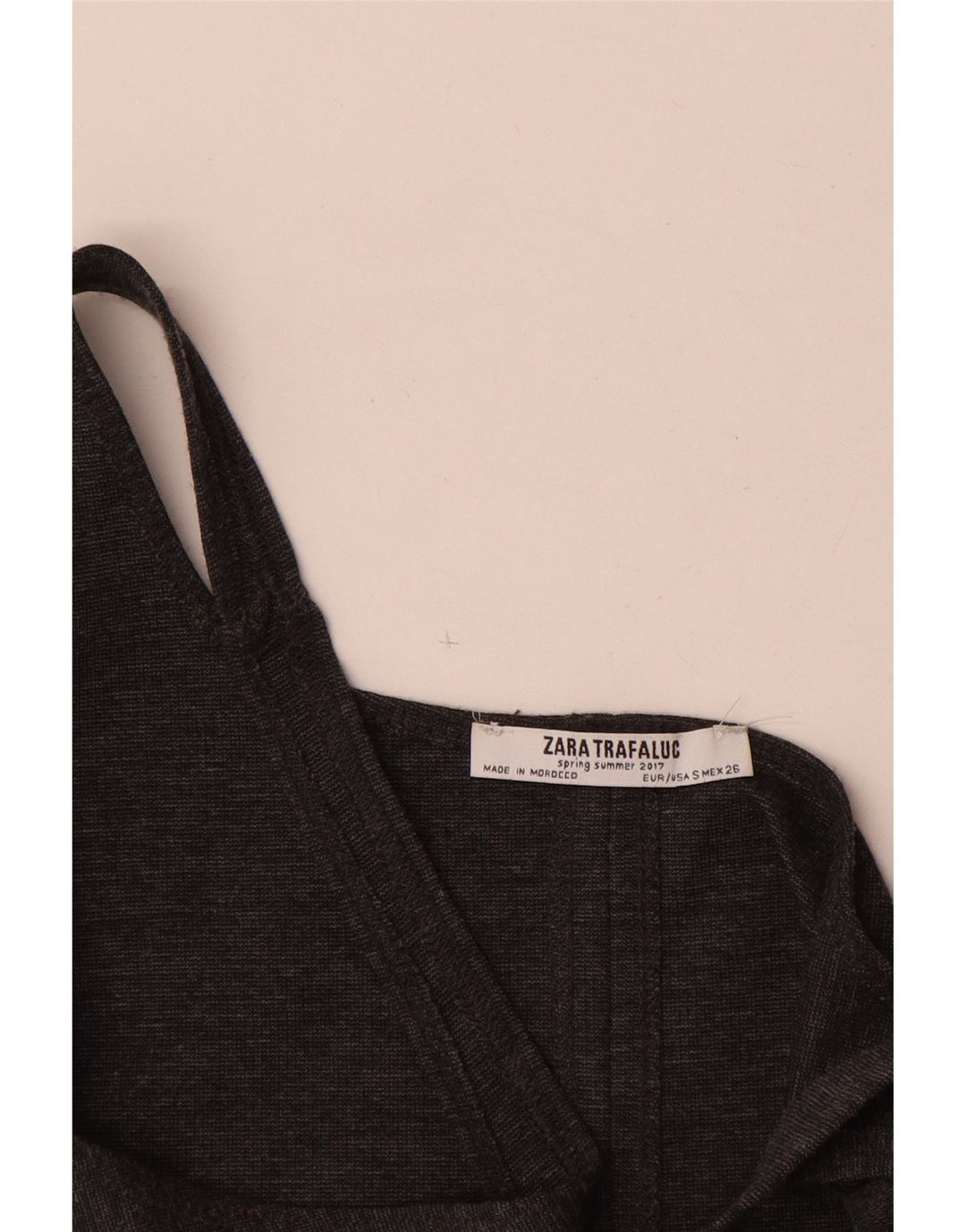 Abito aderente senza maniche da donna Zara UK 8 piccolo poliestere grigio