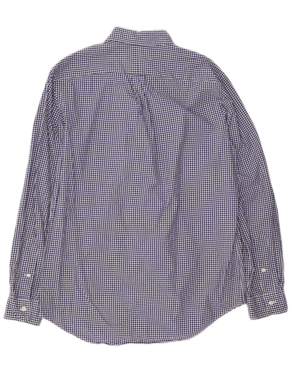 POLO RALPH LAUREN Camicia da uomo in cotone a quadretti blu navy medio