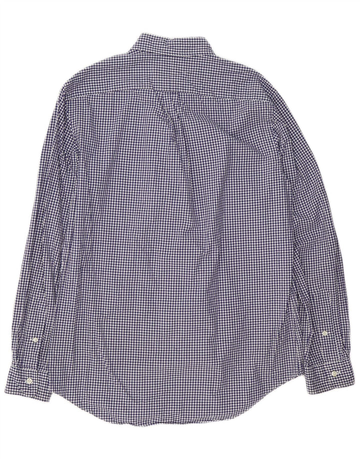 POLO RALPH LAUREN Camicia da uomo in cotone a quadretti blu navy medio