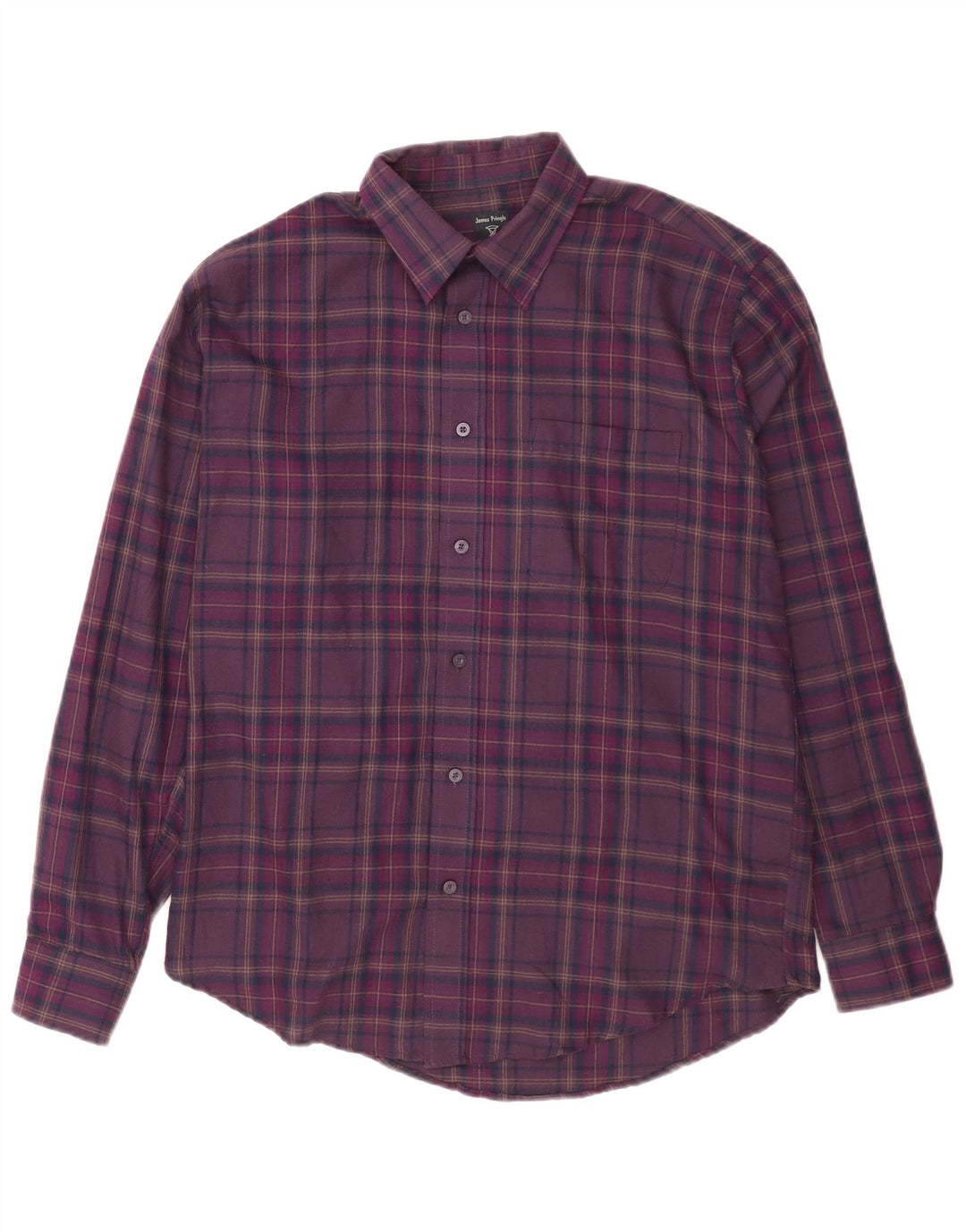 Camicia da uomo in flanella James Pringle Poliestere a quadri viola medio