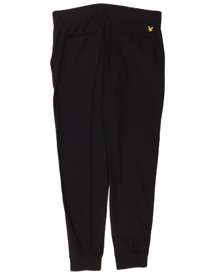 Pantaloni chino da jogging da uomo Lyle & Scott W36 L30 neri in poliammide