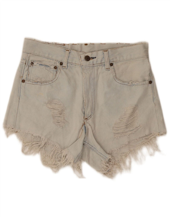 Pantaloncini di jeans invecchiati Levi's da donna W28 Blu medio