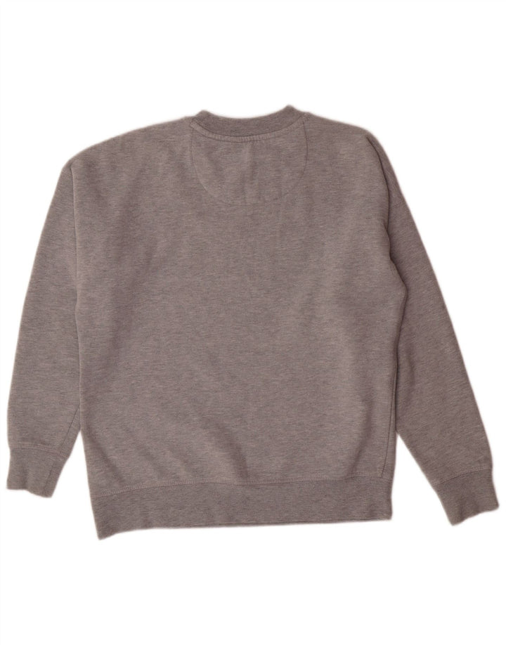 JACK WILLS Felpa con grafica da donna Maglione UK 8 Small Grey Flecked