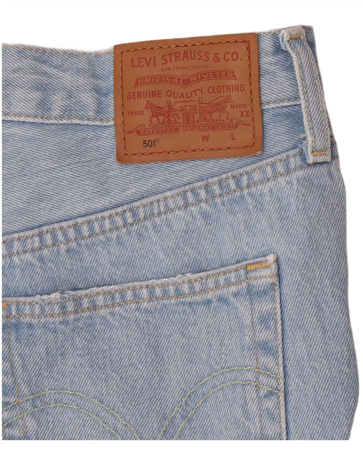 Pantaloni caldi Levi's da donna 501 denim invecchiato W28 blu medio
