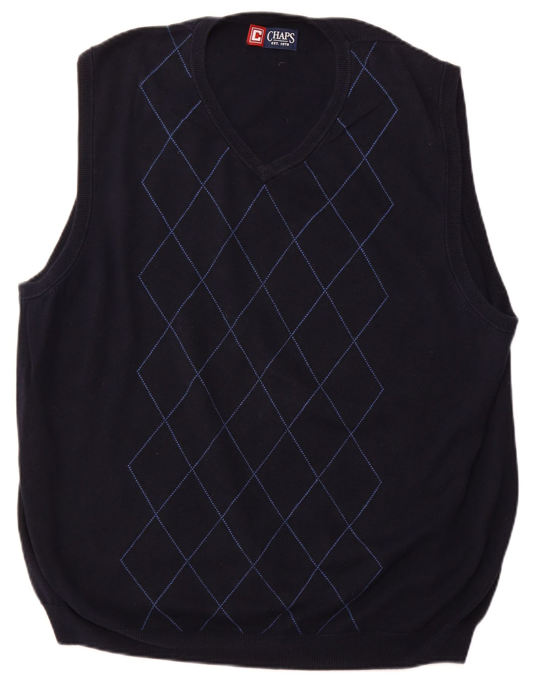 Canottiera da uomo CHAPS XL blu navy a rombi/cotone diamante