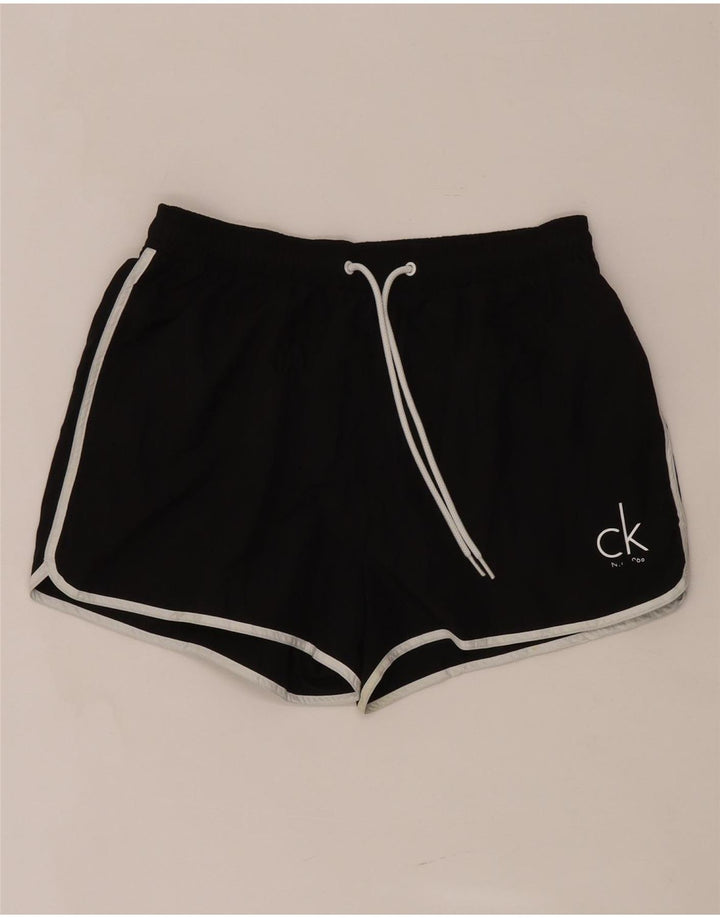 Pantaloncini da bagno da donna Calvin Klein UK 10 piccoli poliestere nero