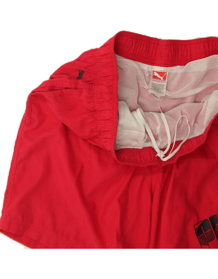 PUMA Mens Graphic Swimming Shorts XL  Red Polyester Vintage Puma and Second-Hand Puma from Messina Hembry 