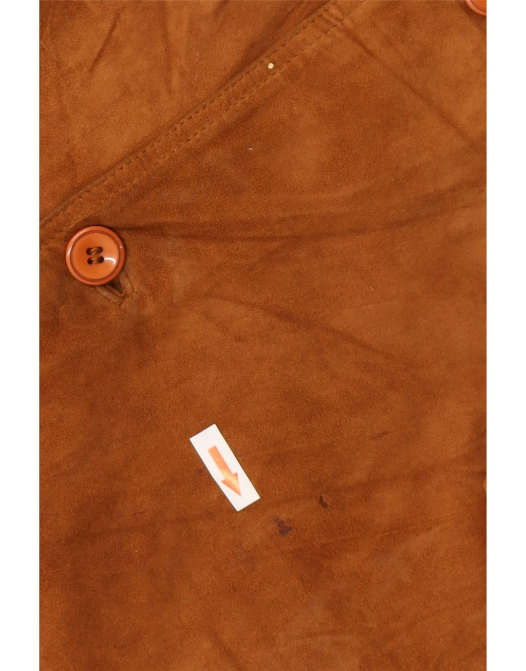 Giubbotto bomber vintage in pelle scamosciata da uomo IT 56 3XL in pelle scamosciata marrone