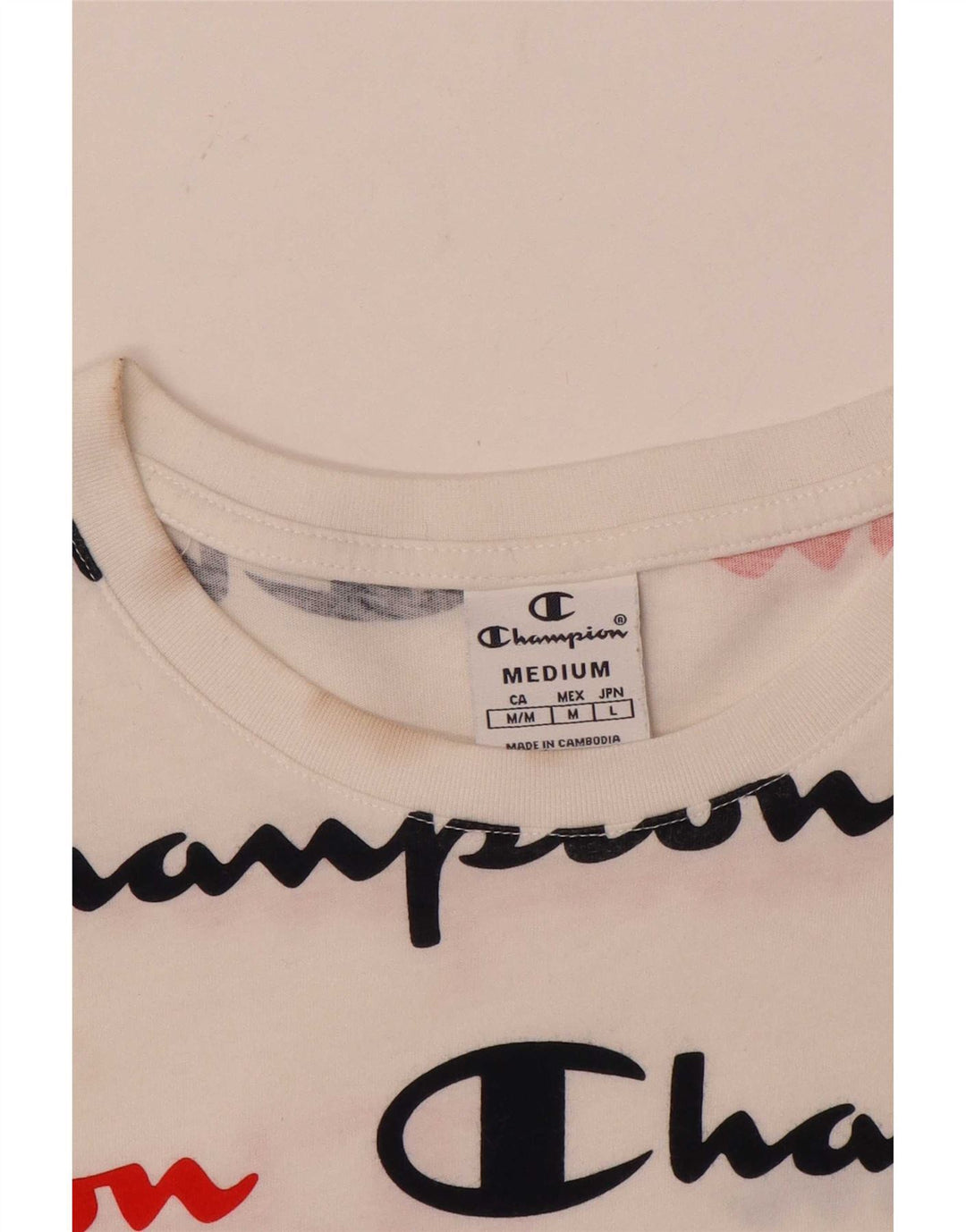 T-shirt grafica da donna Champion Top UK 12 Medium White