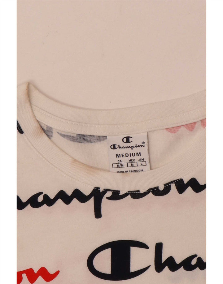 T-shirt grafica da donna Champion Top UK 12 Medium White