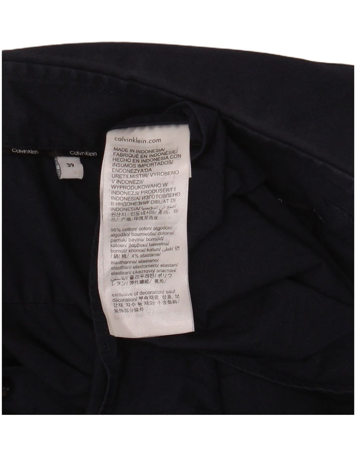 CALVIN KLEIN Camicia slim fit da uomo taglia 39 media cotone blu navy