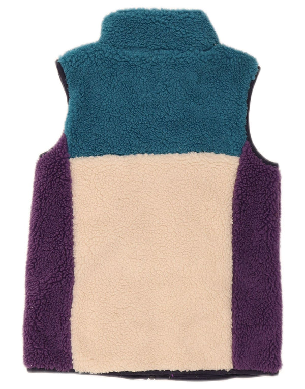 Gilet in pile per ragazze Fat Face 9-10 anni Poliestere color block multicolore