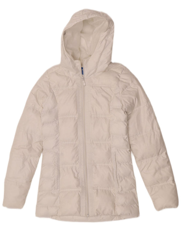 Cappotto imbottito oversize con cappuccio da donna Adidas UK 6 XS poliestere bianco