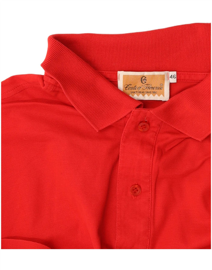 CONTE OF FLORENCE Mens Polo Shirt IT 46 Small Red