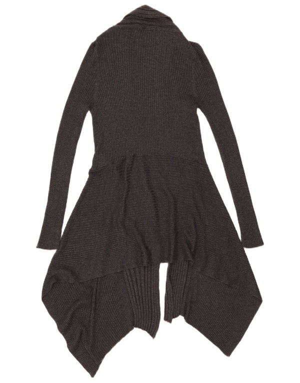 Maglione cardigan asimmetrico da donna Marks & Spencer UK 10 piccolo grigio