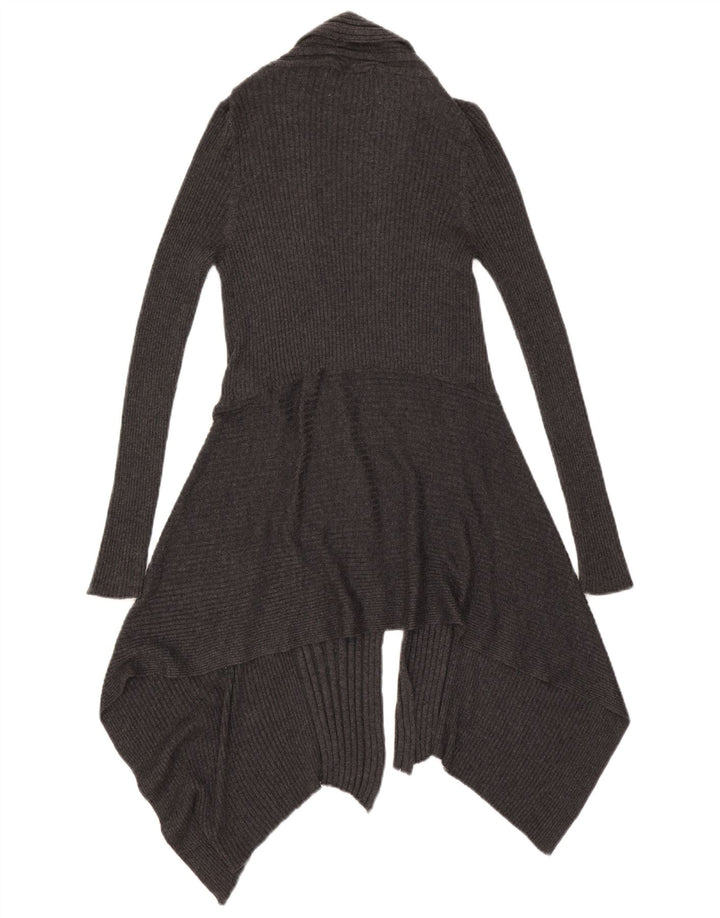 Maglione cardigan asimmetrico da donna Marks & Spencer UK 10 piccolo grigio