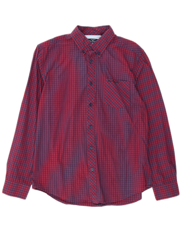 Camicia da uomo BEN SHERMAN in cotone a quadretti rosso medio