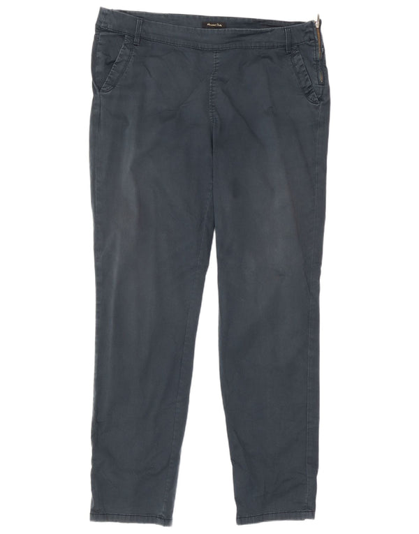 Pantaloni chino slim da donna Massimo Dutti EU 44 XL W34 L30 Blu navy