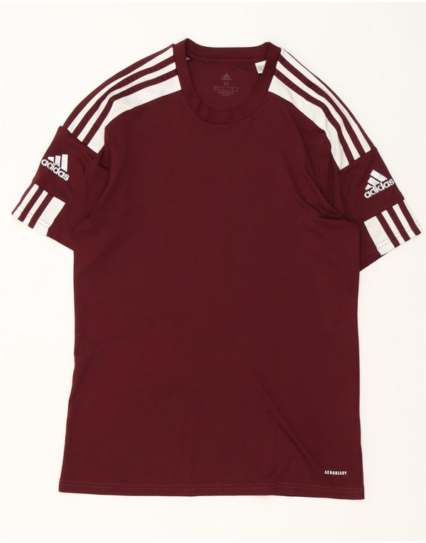 T-shirt Adidas Aeroready da uomo Top in poliestere bordeaux medio