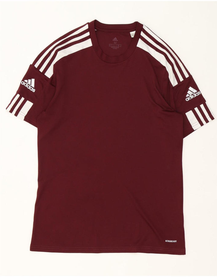 T-shirt Adidas Aeroready da uomo Top in poliestere bordeaux medio