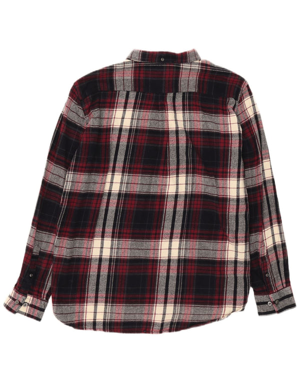 Camicia da uomo in flanella French Connection 2XL Cotone a quadri bordeaux