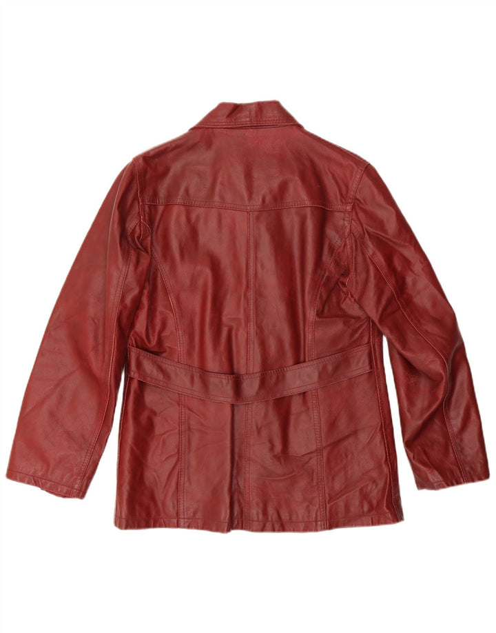 Giacca in pelle da donna Bayside UK 14 Grande pelle bordeaux