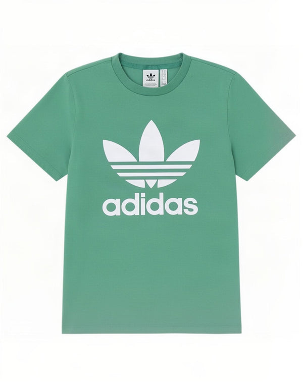 T-shirt grafica da donna Adidas Top UK 10 piccola in cotone verde
