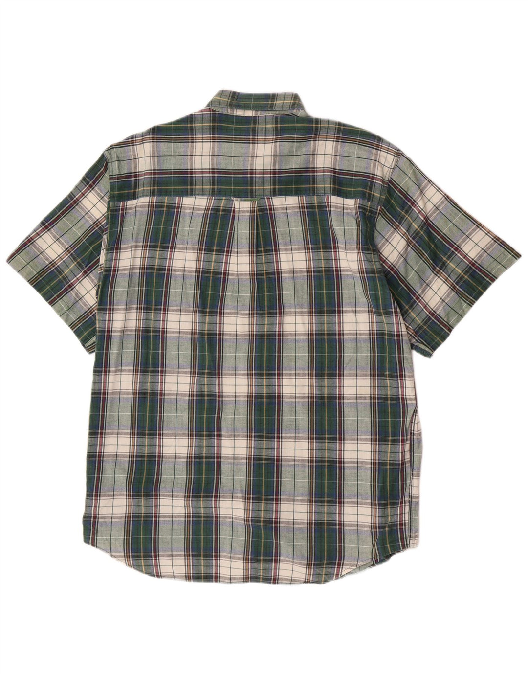 Camicia da uomo a maniche corte, vestibilità regolare, Eddie Bauer, in cotone a quadri verde medio