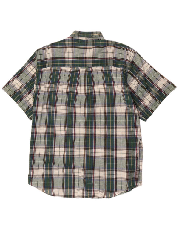 Camicia da uomo a maniche corte, vestibilità regolare, Eddie Bauer, in cotone a quadri verde medio