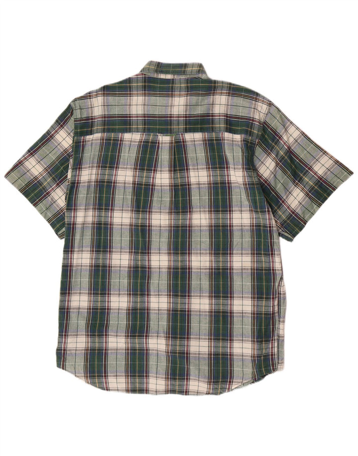 Camicia da uomo a maniche corte, vestibilità regolare, Eddie Bauer, in cotone a quadri verde medio