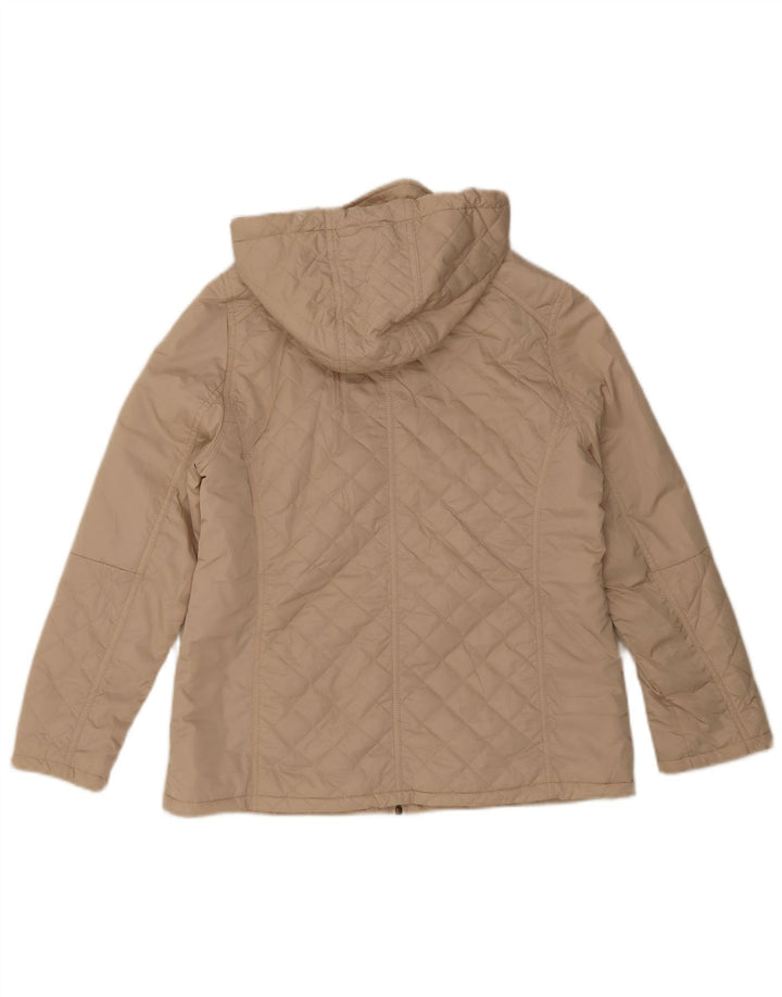 Giacca trapuntata con cappuccio da donna Marks & Spencer UK 12 Beige medio