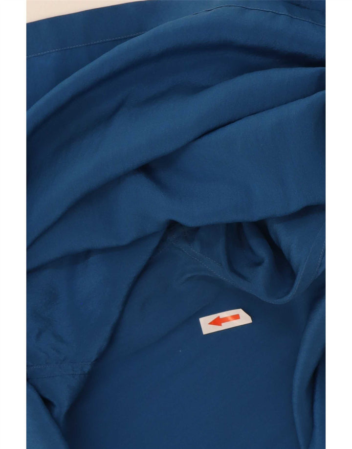 Camicia pullover a maniche corte da donna vintage UK 16 grande blu