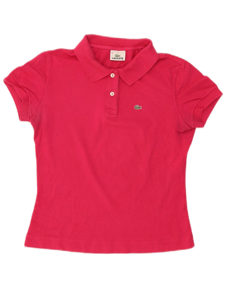 Polo da donna Lacoste taglia 42 grande in cotone rosa