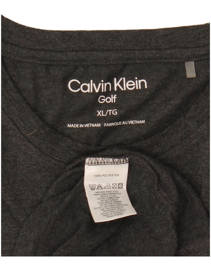 T-shirt da uomo Calvin Klein Top XL poliestere grigio