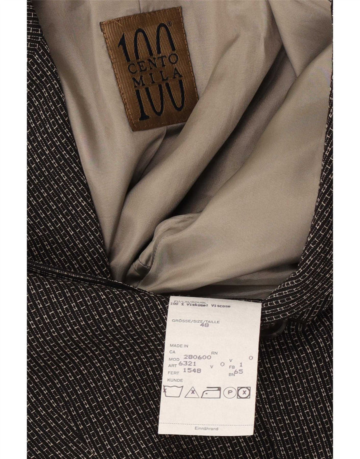 Giacca blazer a 3 bottoni da uomo Cento Mila EU 48 medio nero geometrico