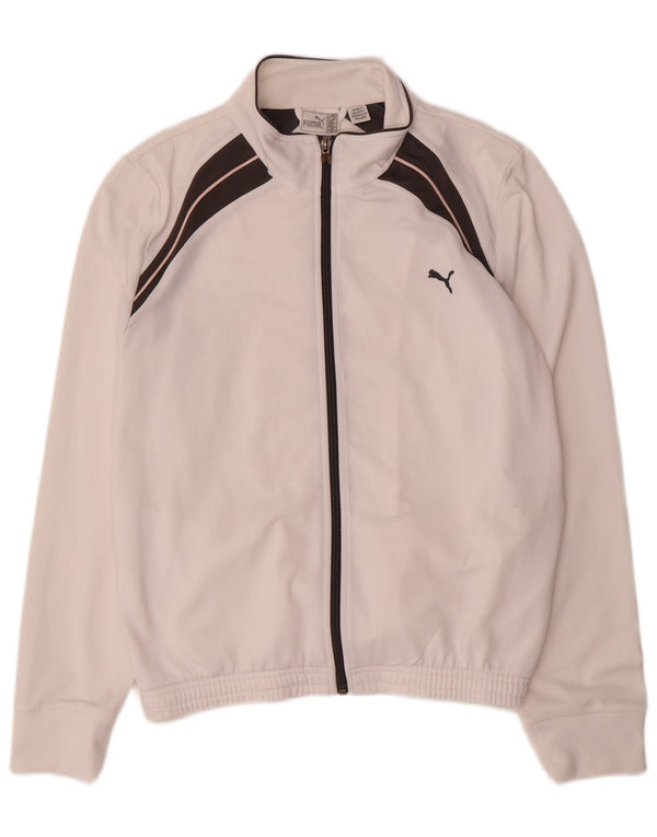 Giacca da tuta da donna Puma UK 14 Large Bianco Colourblock Poliestere