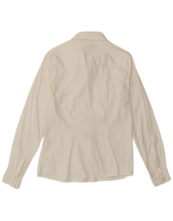 JAEGER Womens Shirt UK 10 Small  White Cotton