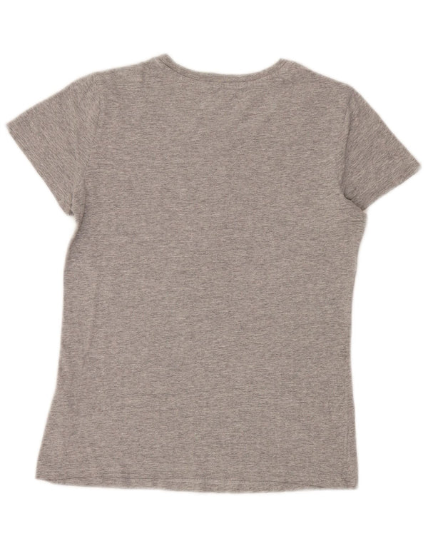 T-shirt grafica da donna Adidas Top UK 10 Small Grey Cotton Sports