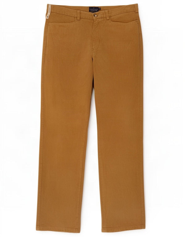 Pantaloni Casual Dritti Uomo Trussardi IT 52 XL W38 L34 Cotone Marrone
