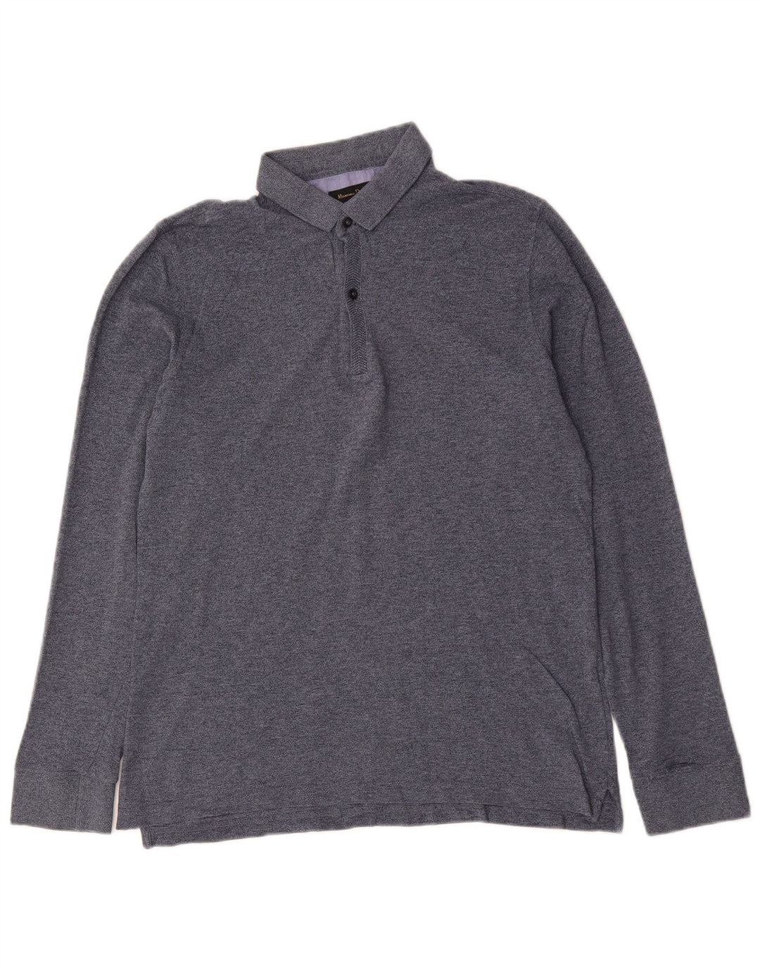 Polo da uomo a maniche lunghe MASSIMO DUTTI Grigio medio