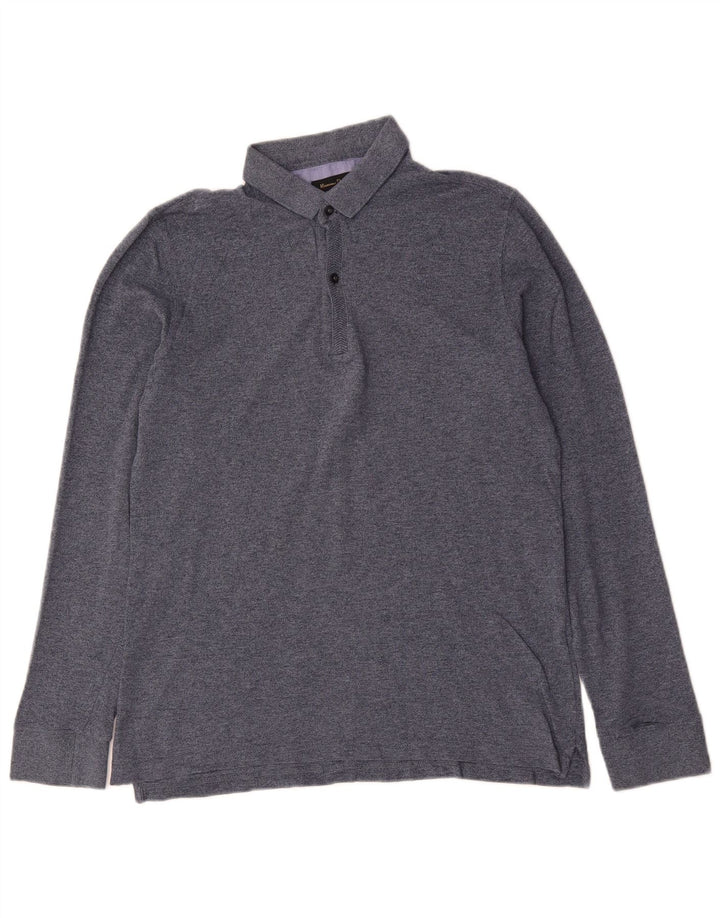 Polo da uomo a maniche lunghe MASSIMO DUTTI Grigio medio