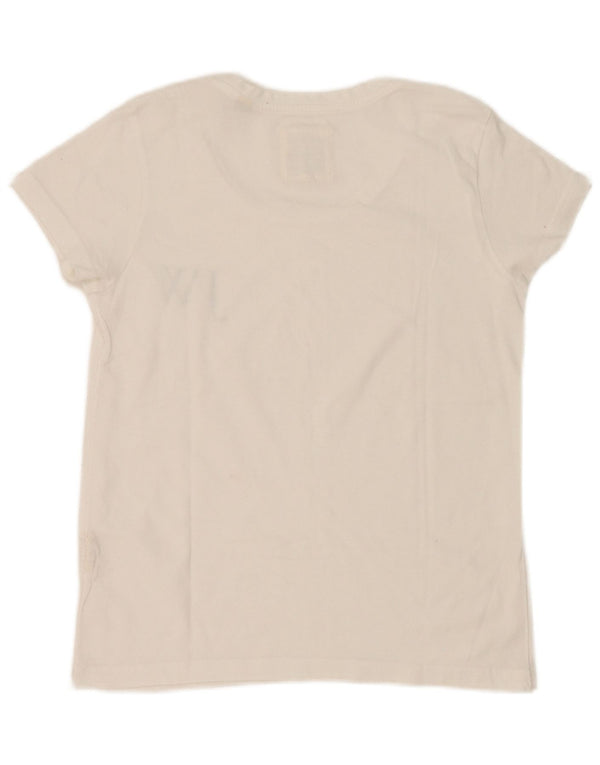 T-shirt grafica da donna Jack Wills Top UK 6 XS cotone bianco